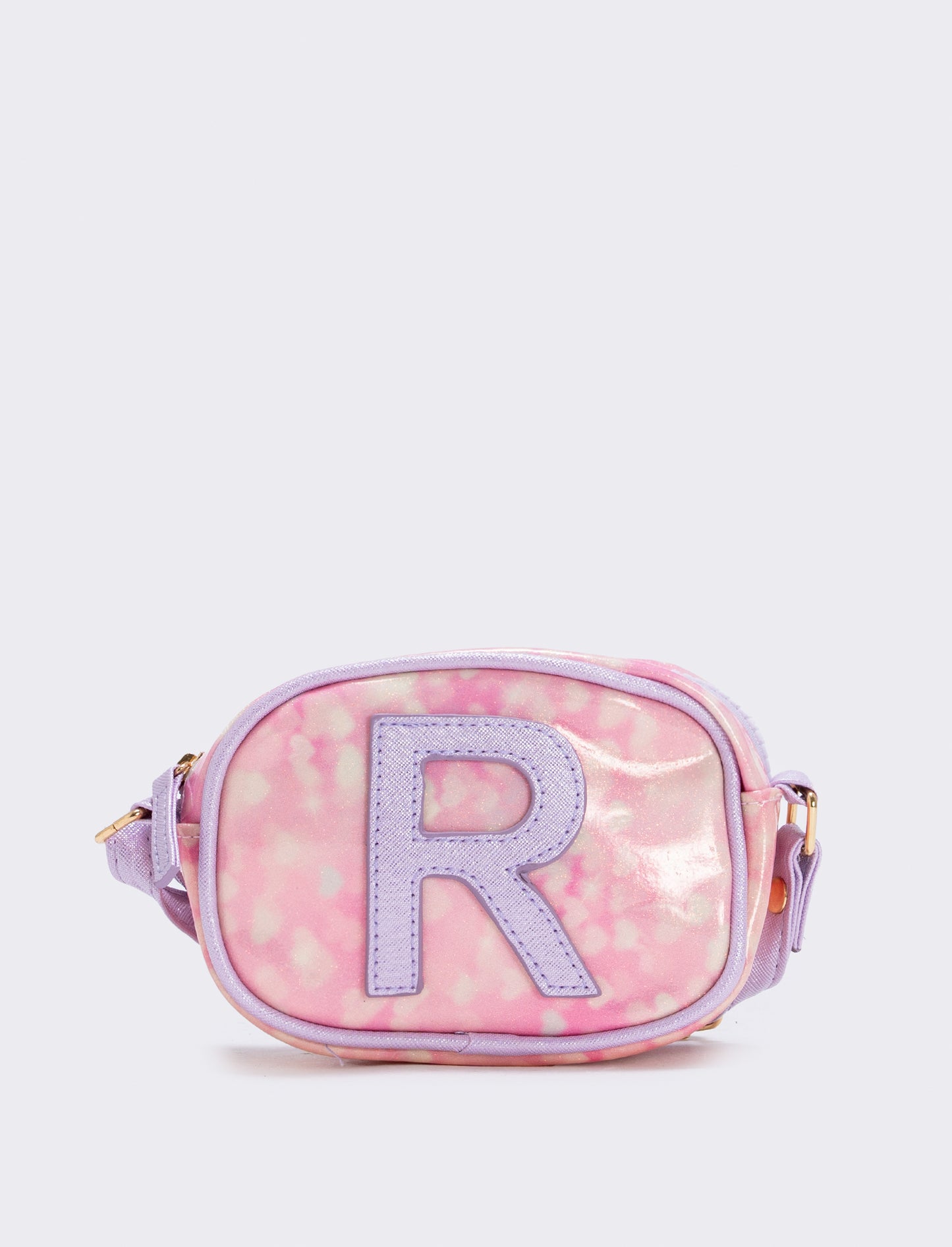 Borsetta con lettera glitter e tracolla - Var 6