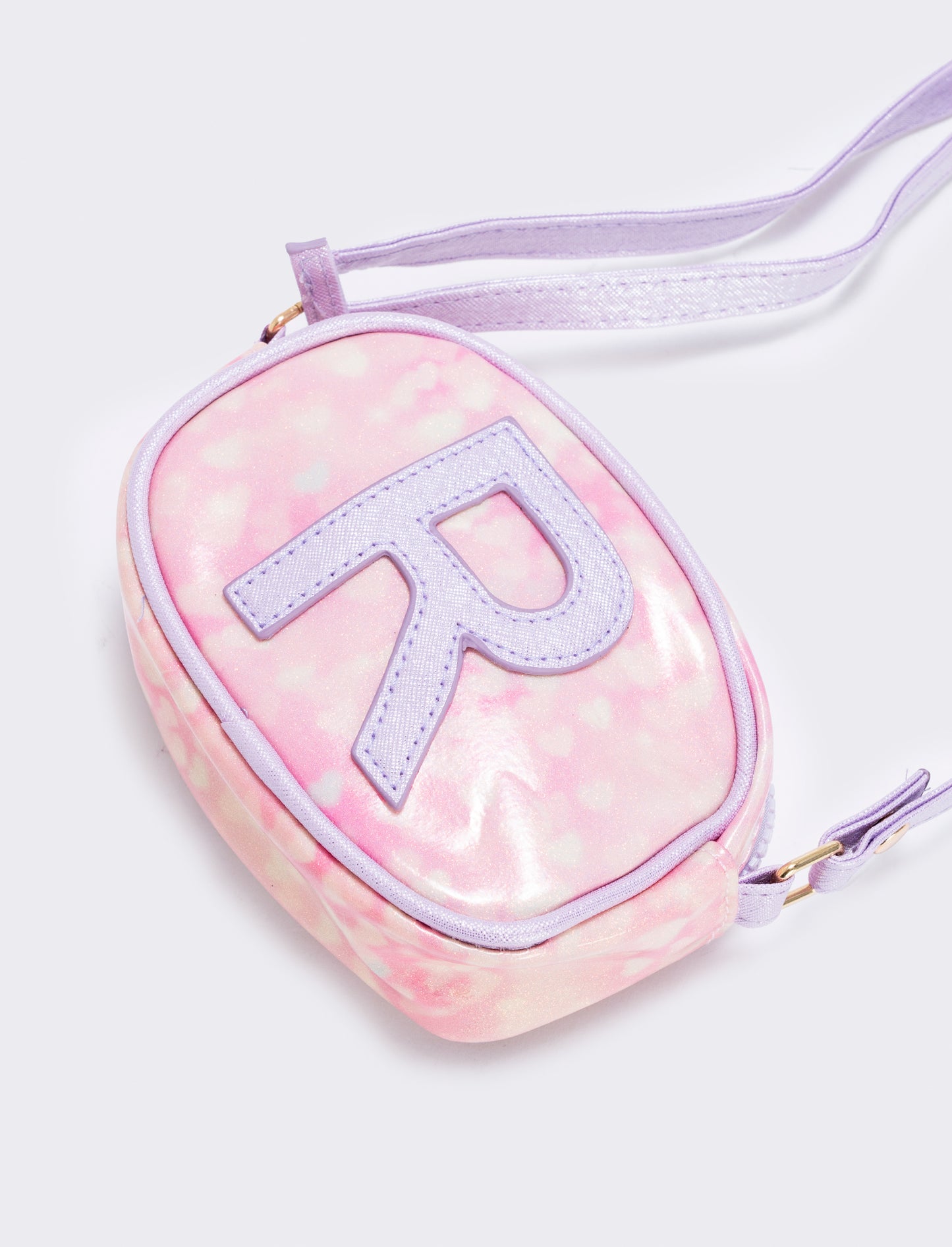 Borsetta con lettera glitter e tracolla - Var 6