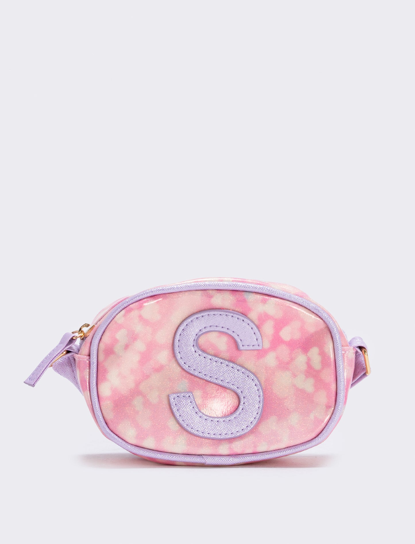 Borsetta con lettera glitter e tracolla - Var 7