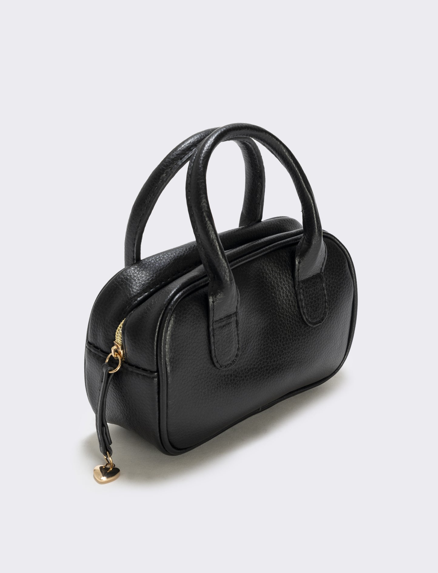 Bauletto rettangolare con manici per bambina - Nero