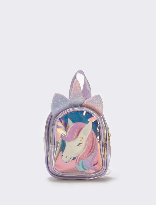Zainetto unicorno con orecchie glitter - Lilla