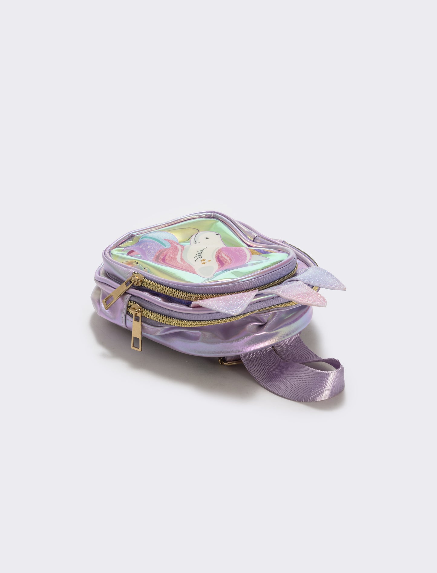 Zainetto unicorno con orecchie glitter - Lilla