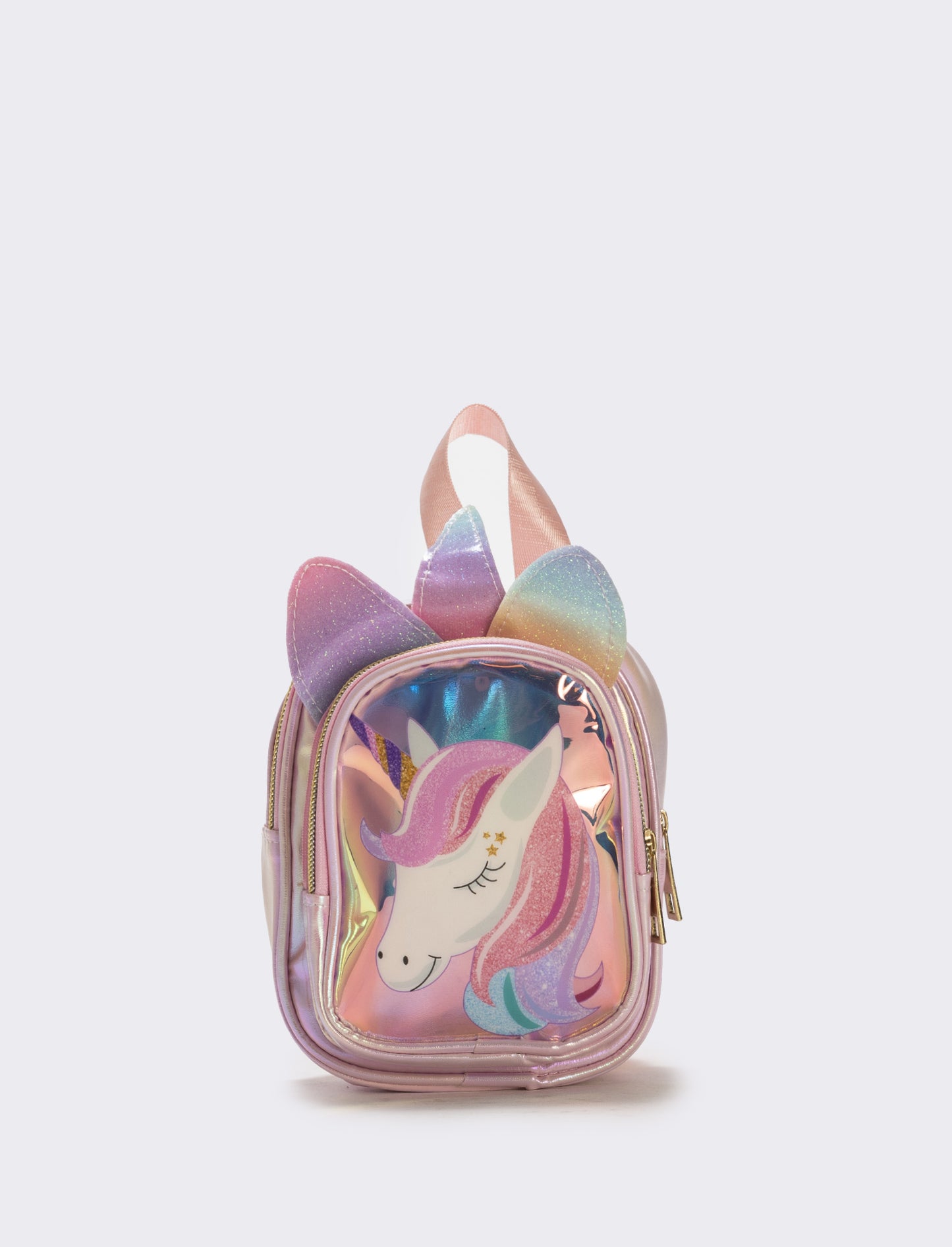 Zainetto unicorno con orecchie glitter - Rosa
