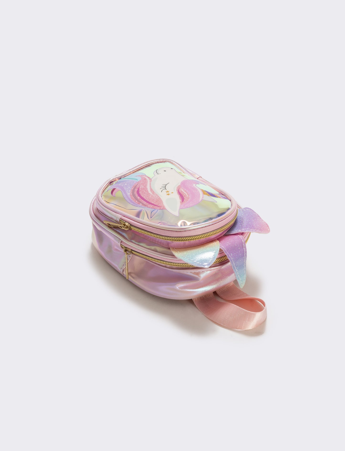 Zainetto unicorno con orecchie glitter - Rosa