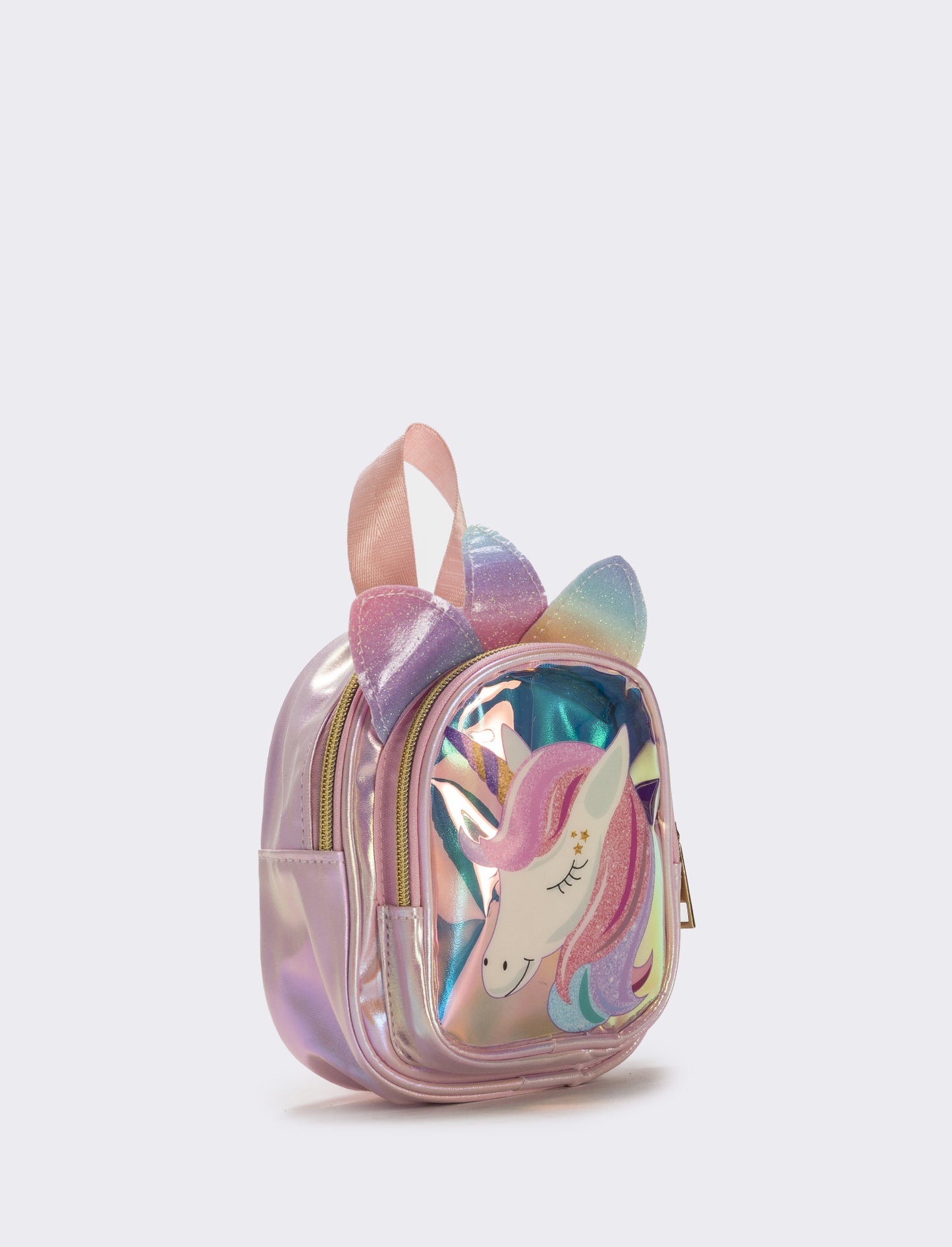 Zainetto unicorno con orecchie glitter - Rosa