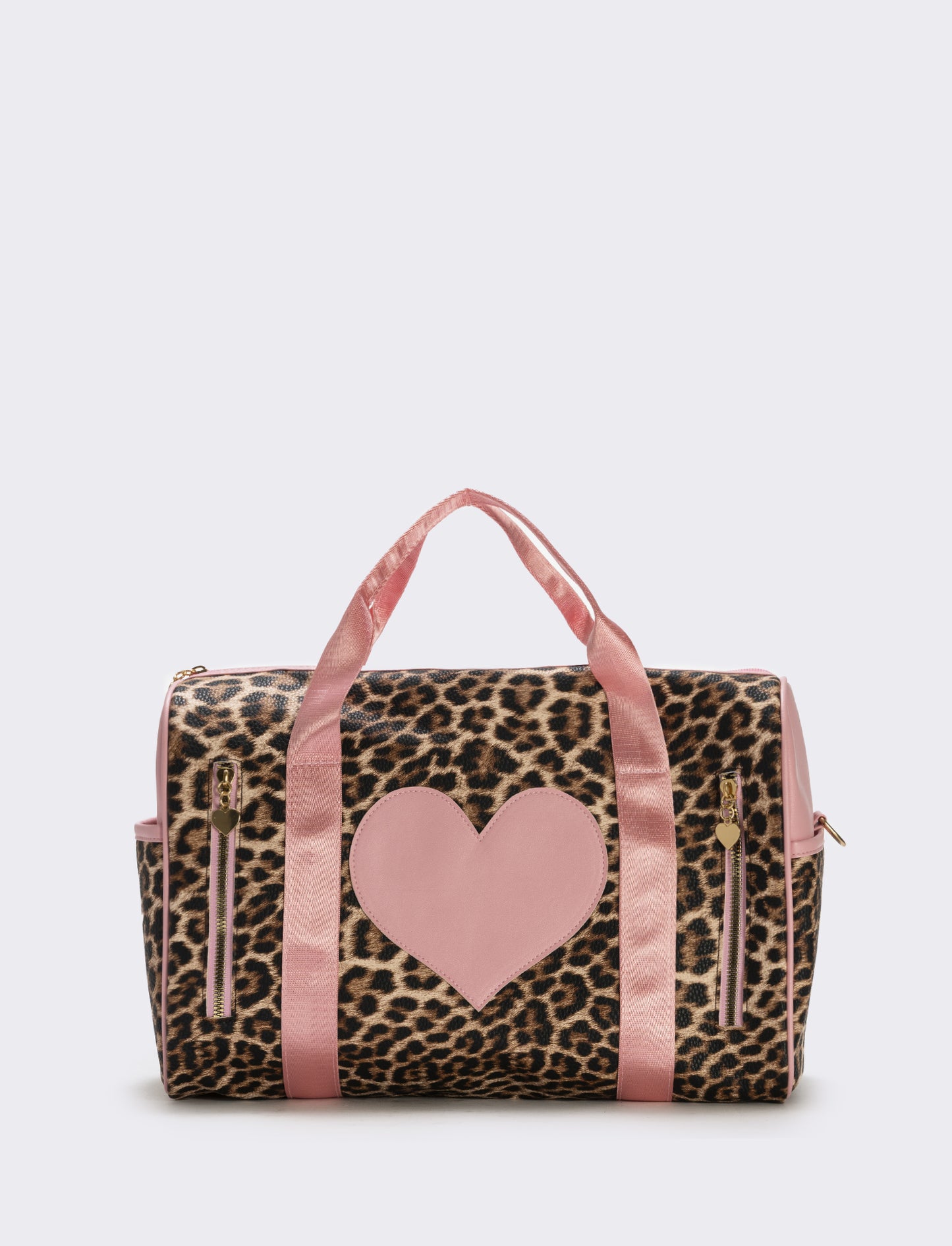 Borsone sportivo con cuore per bambina - Leopardato