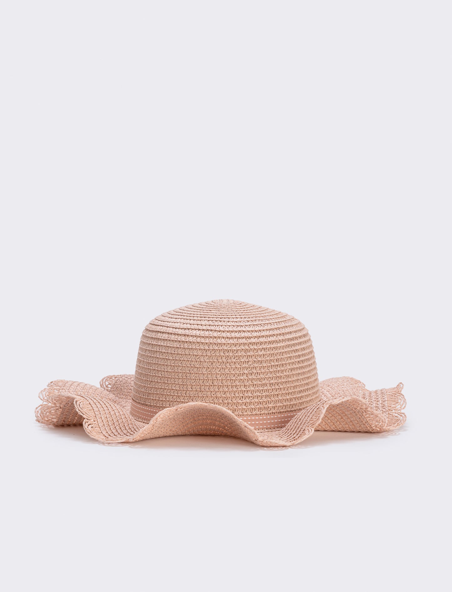 Cappello di paglia con fiori per bambina - Rosa