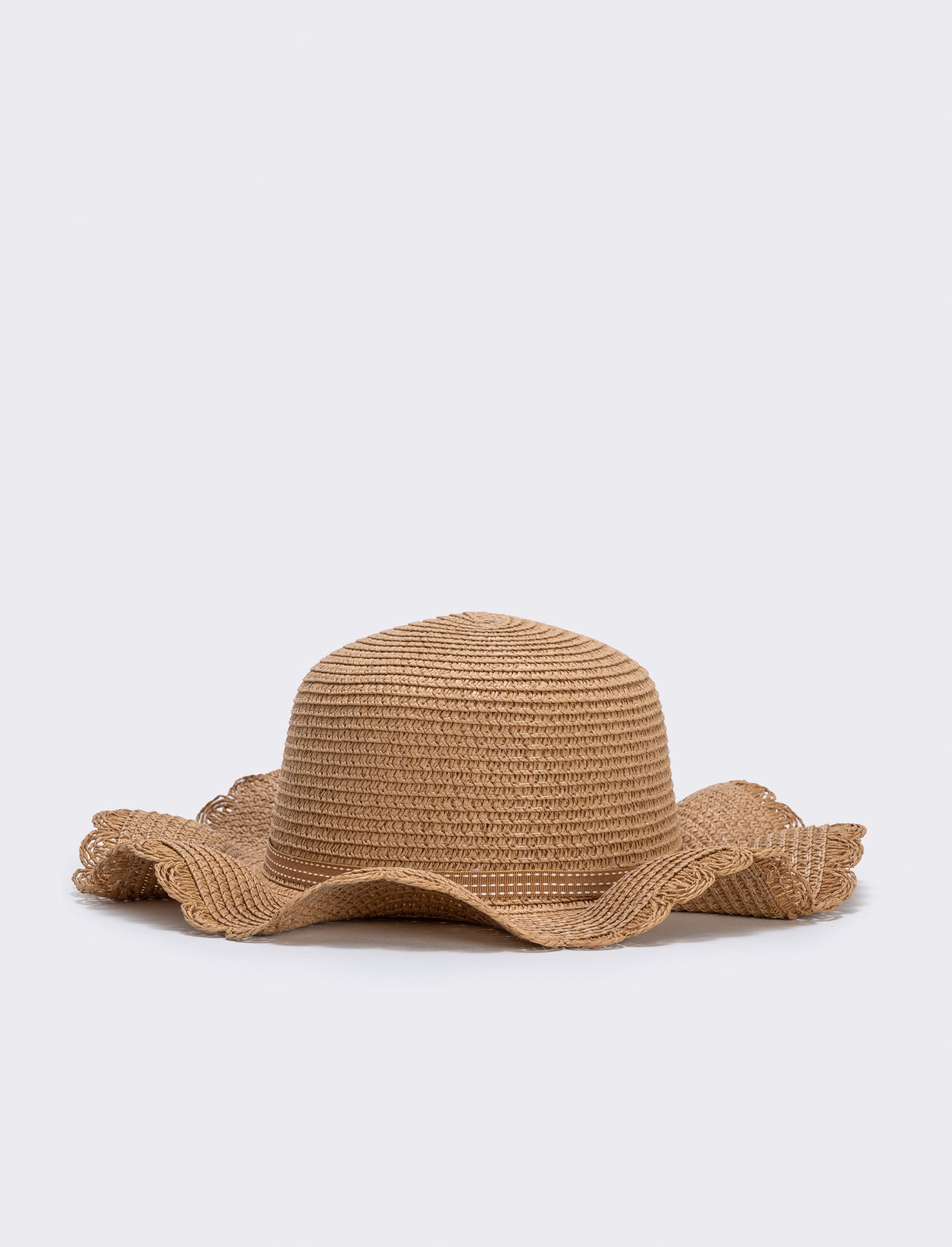 Straw Hat with Flowers for Girls - Blue