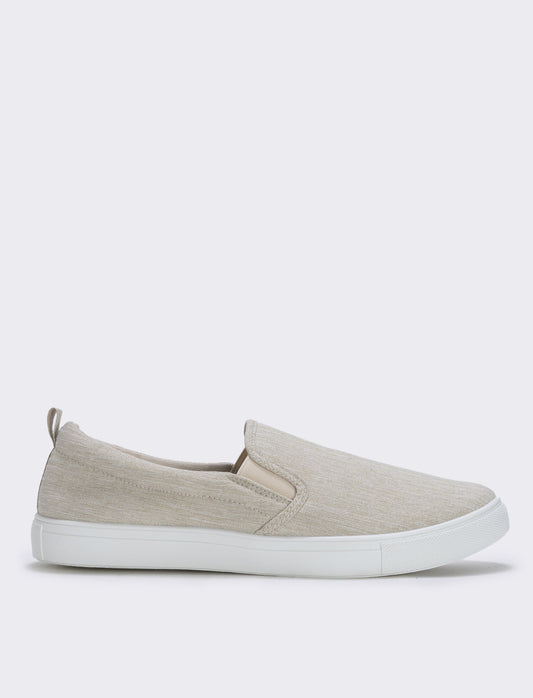 Slip-on beige da uomo con elastici - Beige