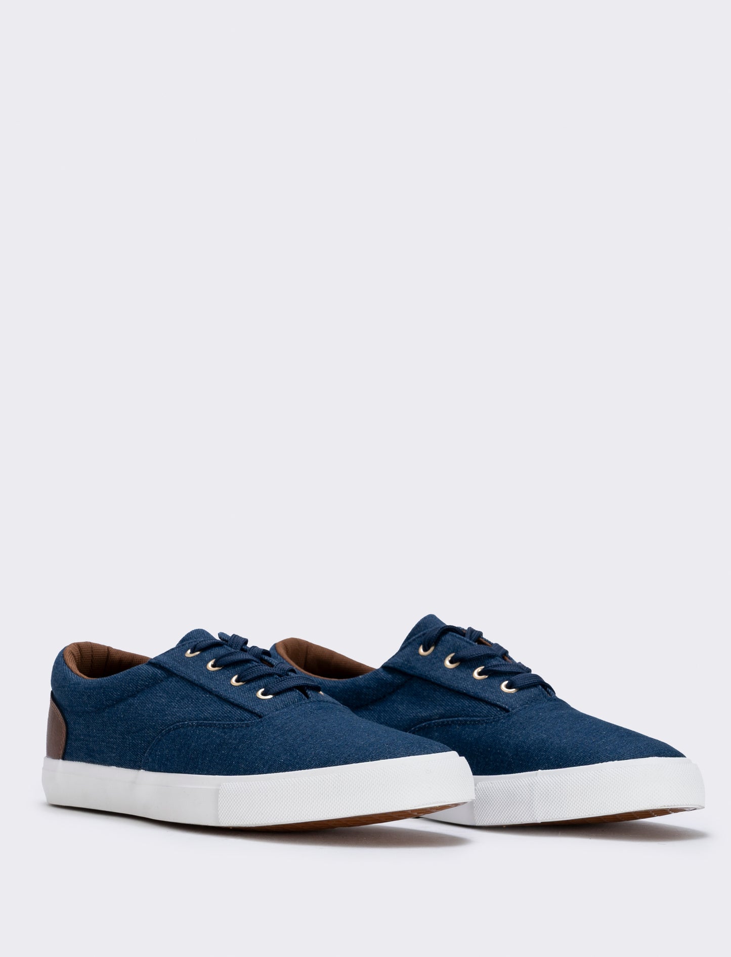 Scarpe stringate da uomo in tela colorate - Blu