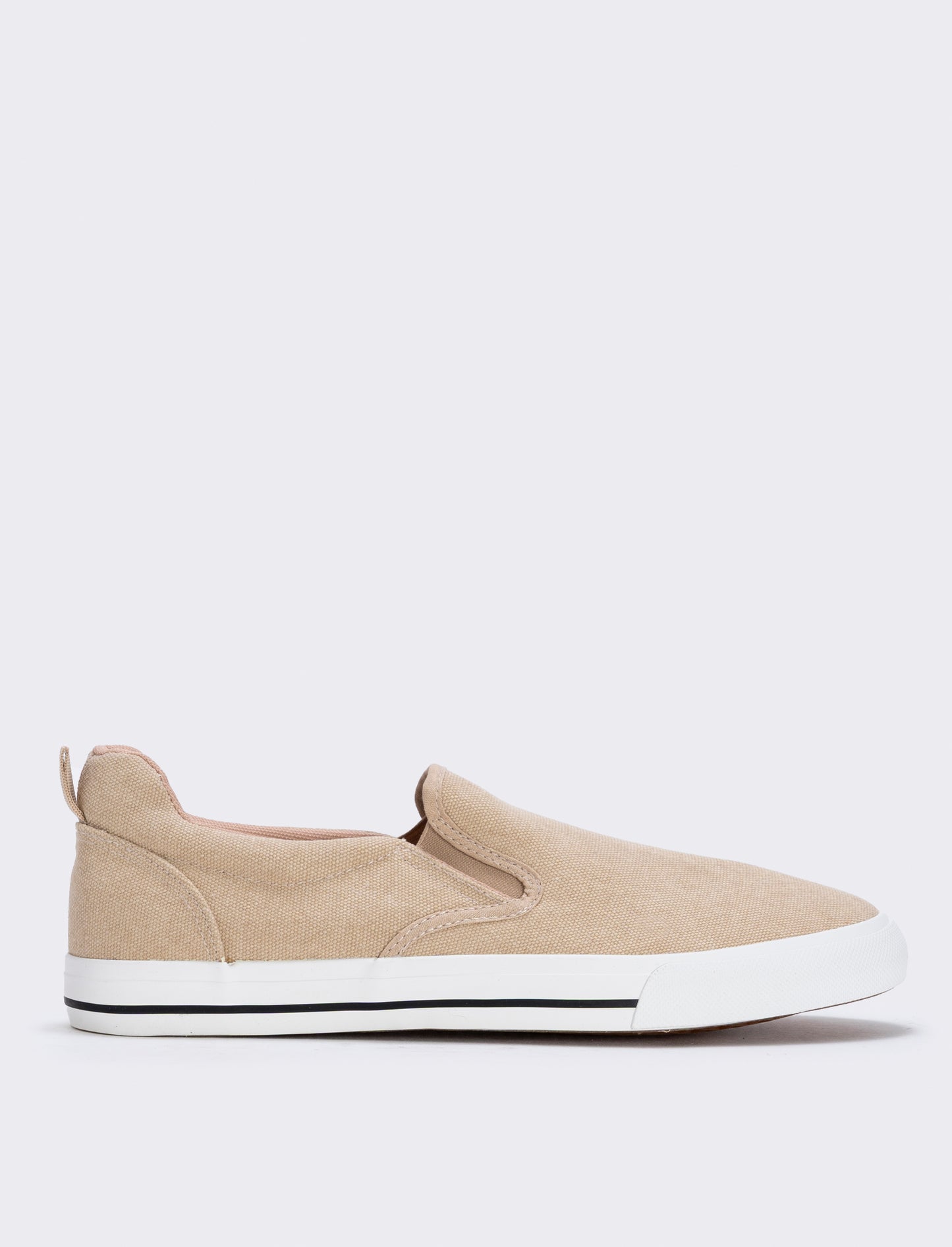 Canvas slip-ons available in two colors - Beige