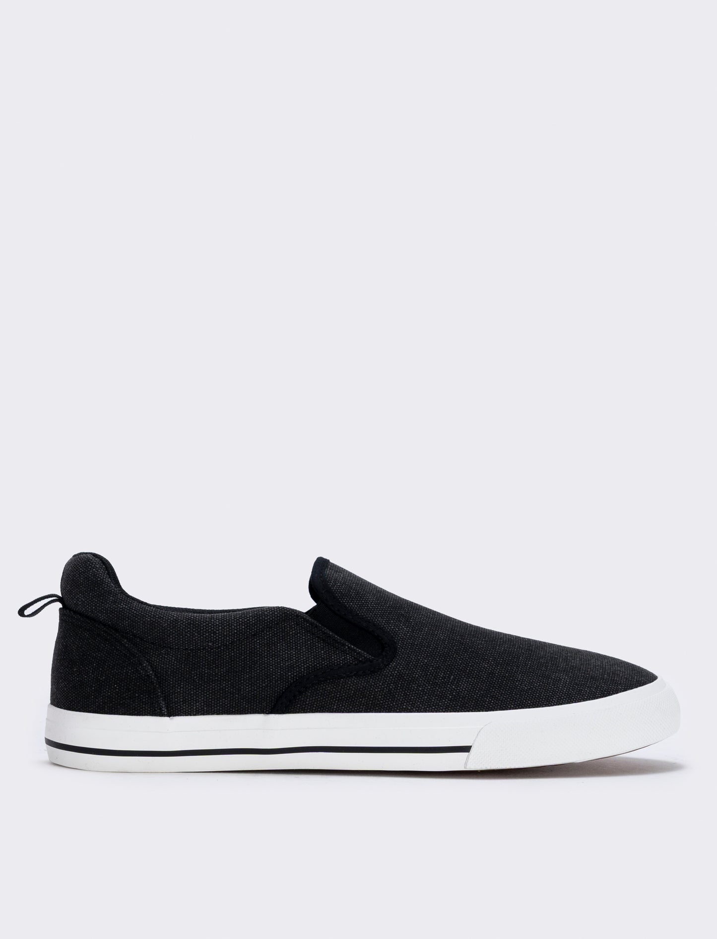Canvas slip-ons available in two colors - Black