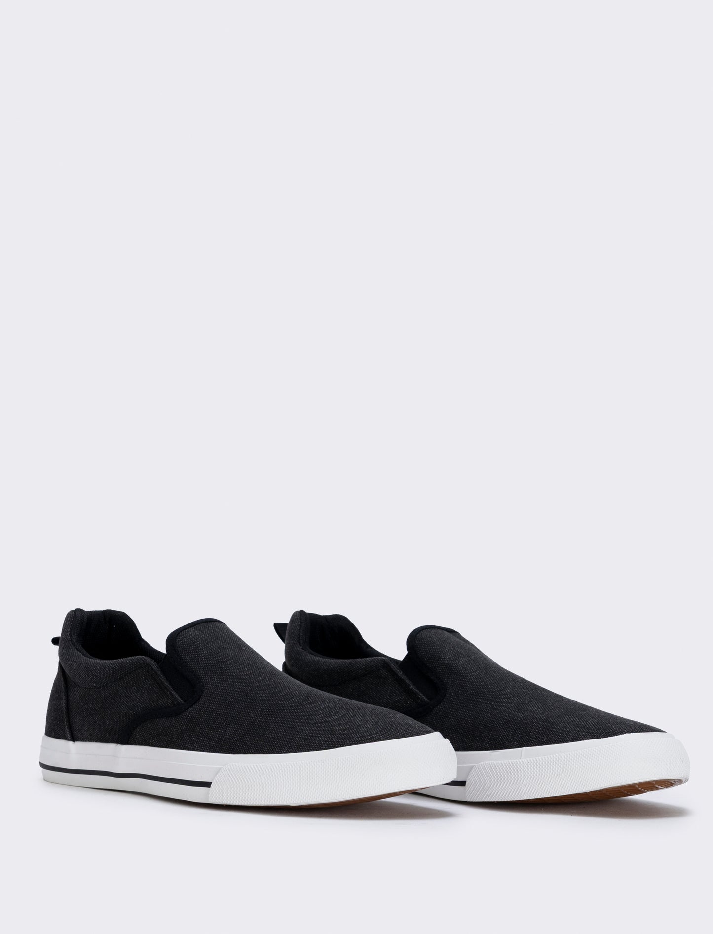 Canvas slip-ons available in two colors - Black