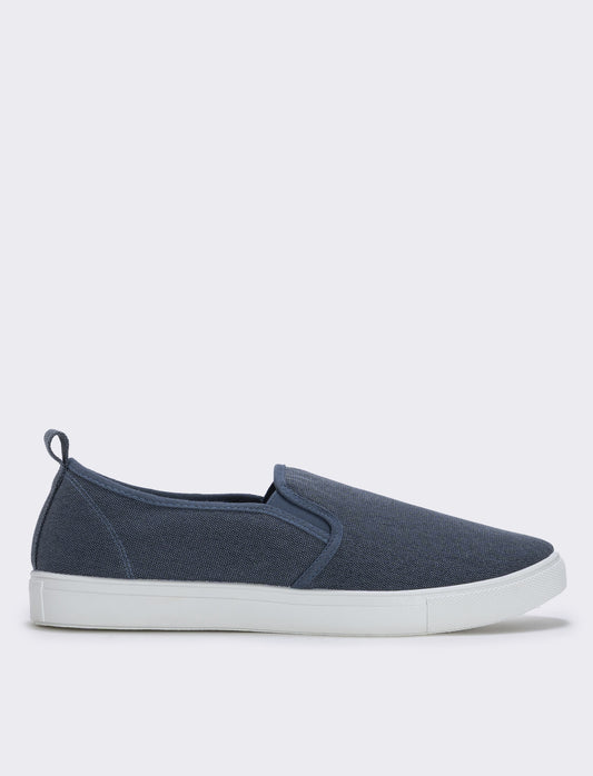 Slip-on in canvas da uomo in due colori - Blu