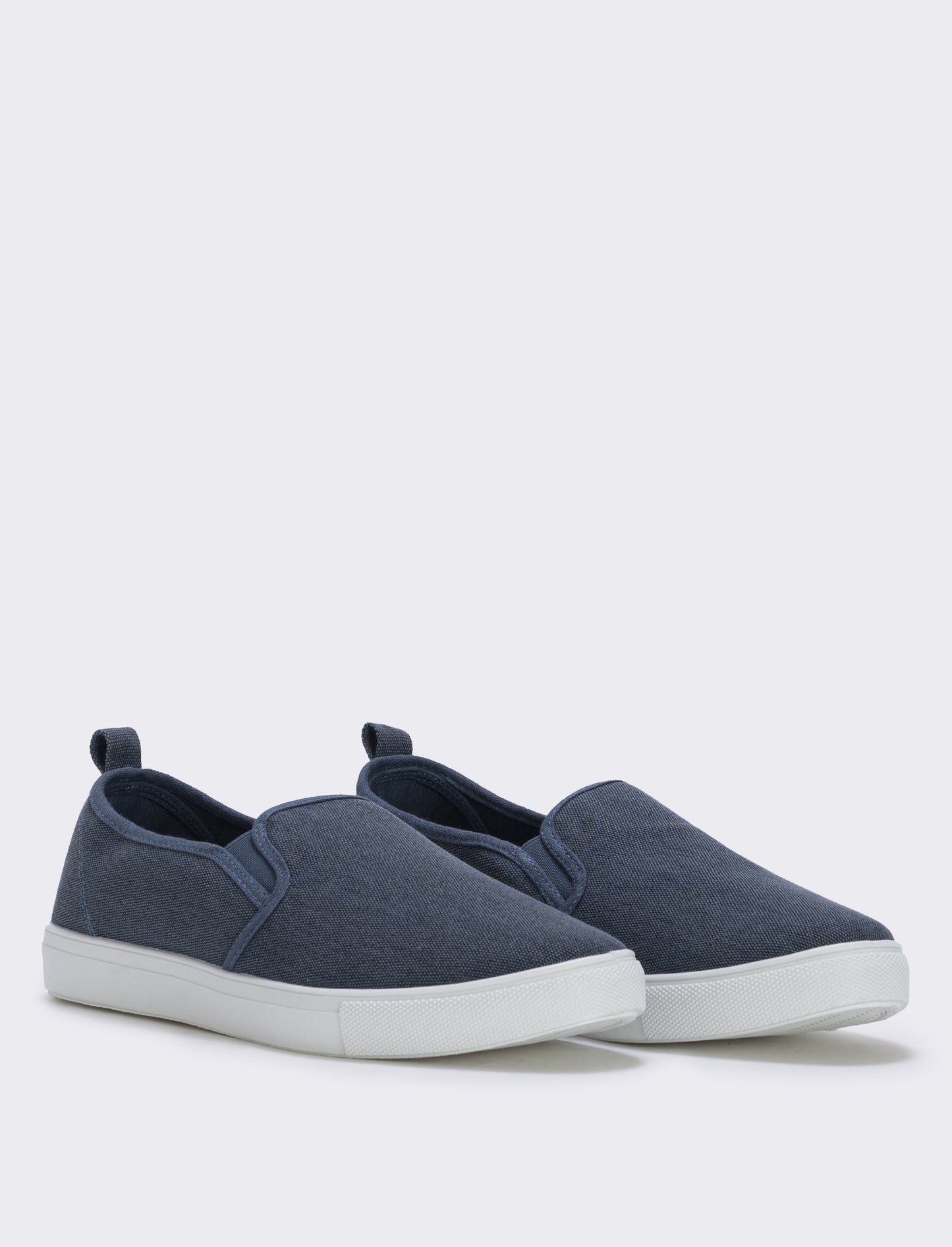 Slip-on in canvas da uomo in due colori - Blu