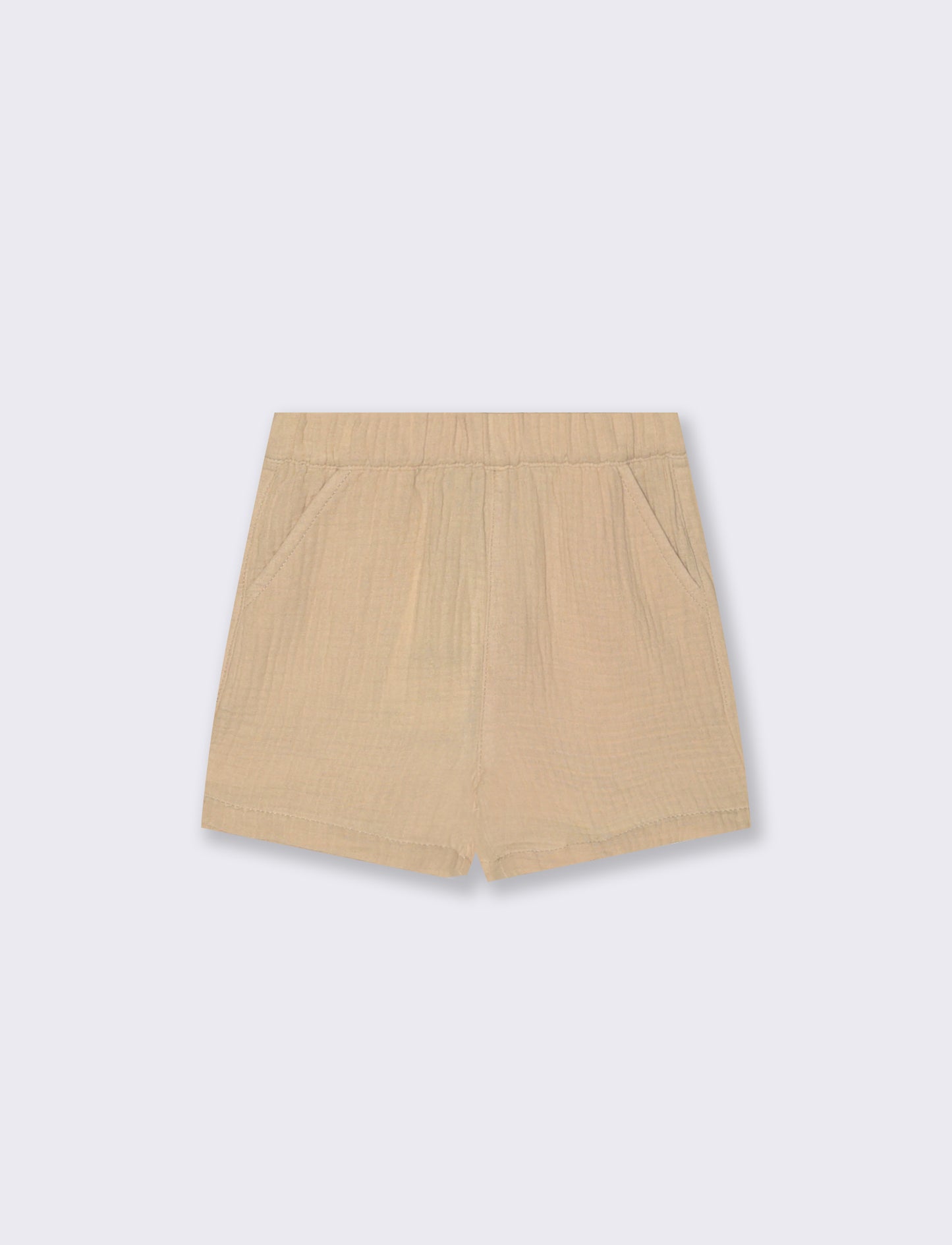 Summer solid color bermuda shorts - Beige