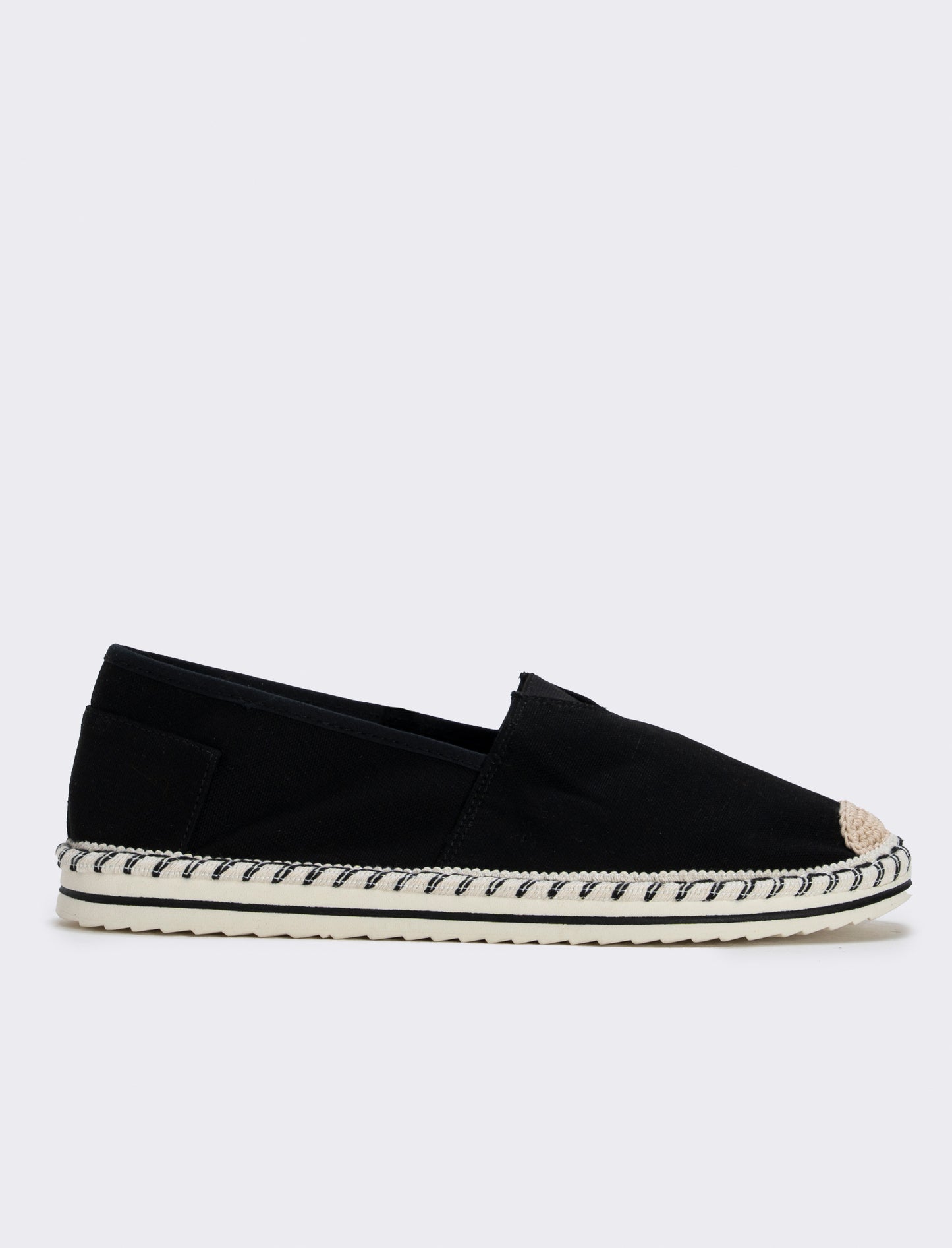 Espradillas in tela da uomo, due colori - Nero
