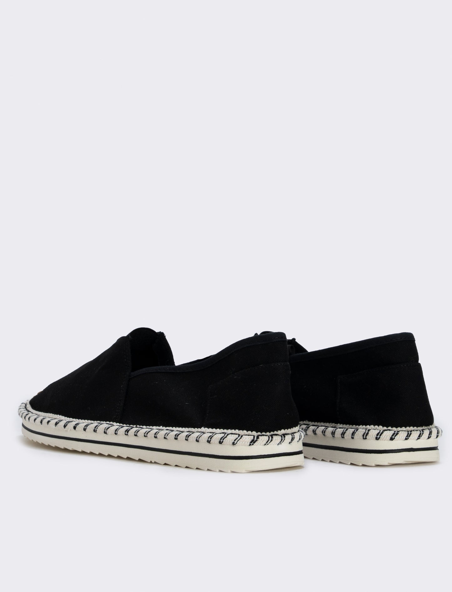 Espradillas in tela da uomo, due colori - Nero