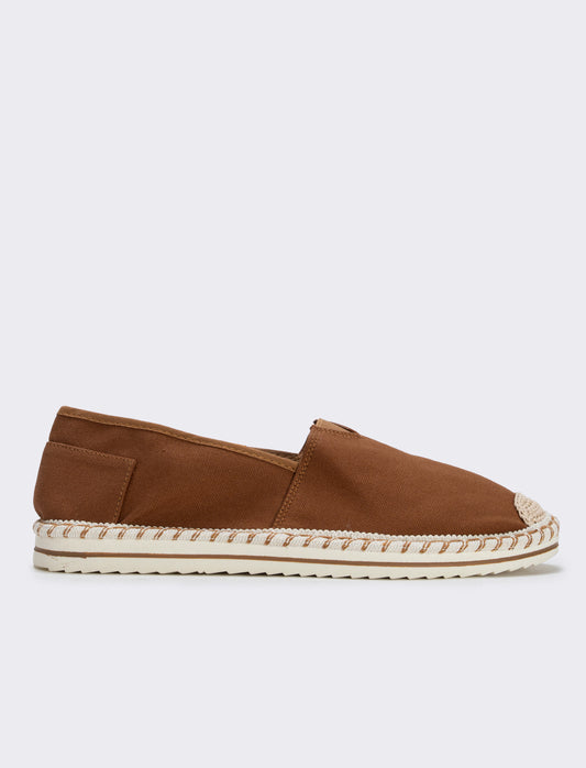 Espradillas in tela da uomo, due colori - Marrone tabacco