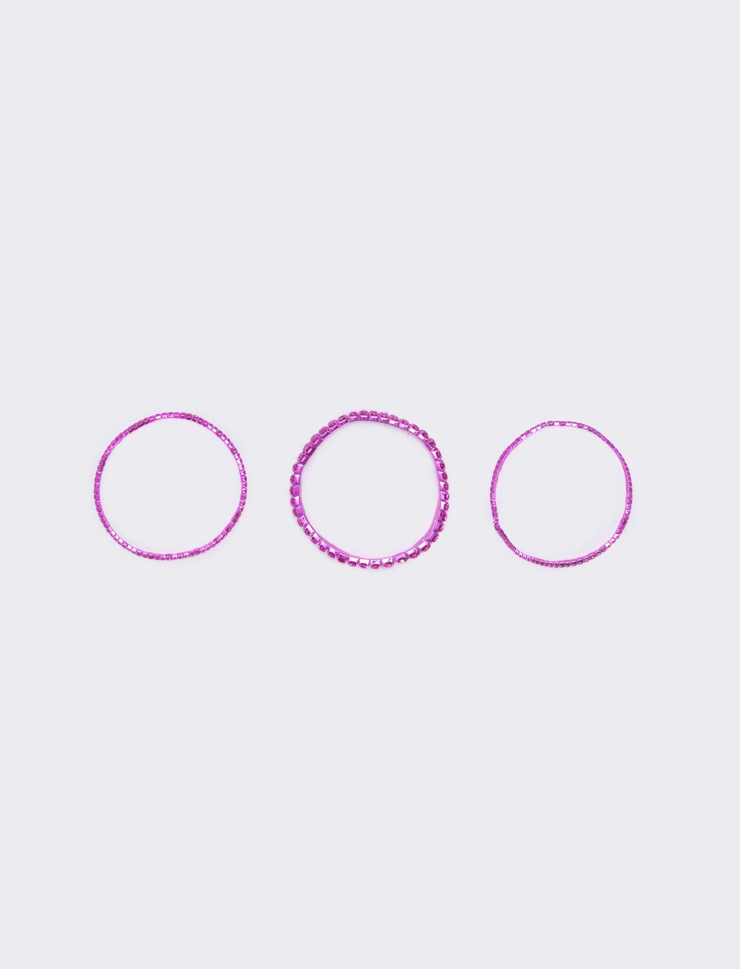 Elastic bracelet with rhinestones - Pink