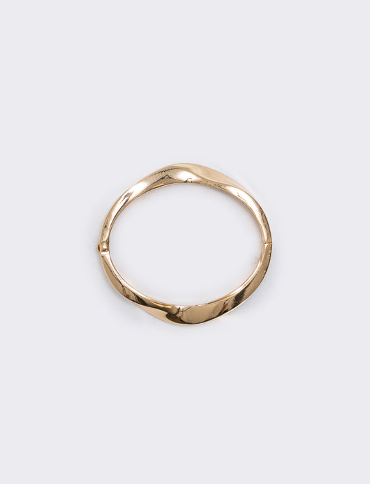 Bracciale rigido attorcigliato - Oro