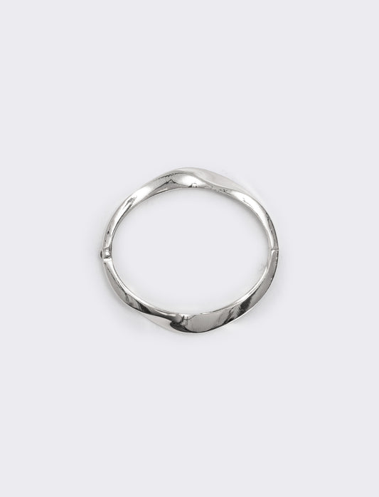 Bracciale rigido attorcigliato - Argento