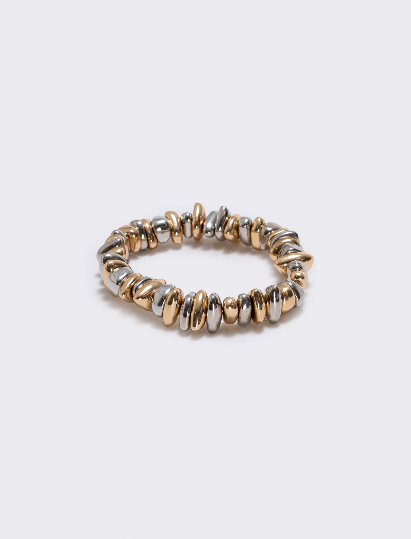 Bracciale elastico con pepite asimmetriche - Oro