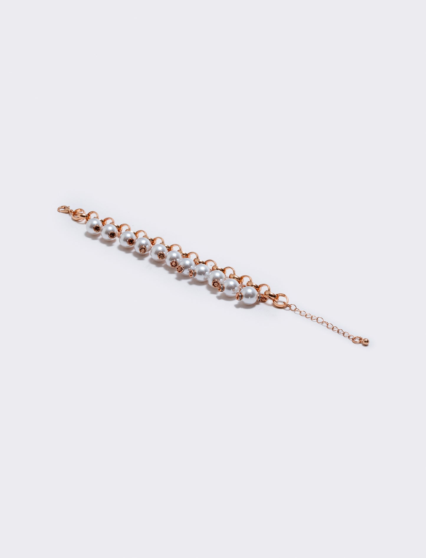 Elegant bead and chain bracelet - Gold
