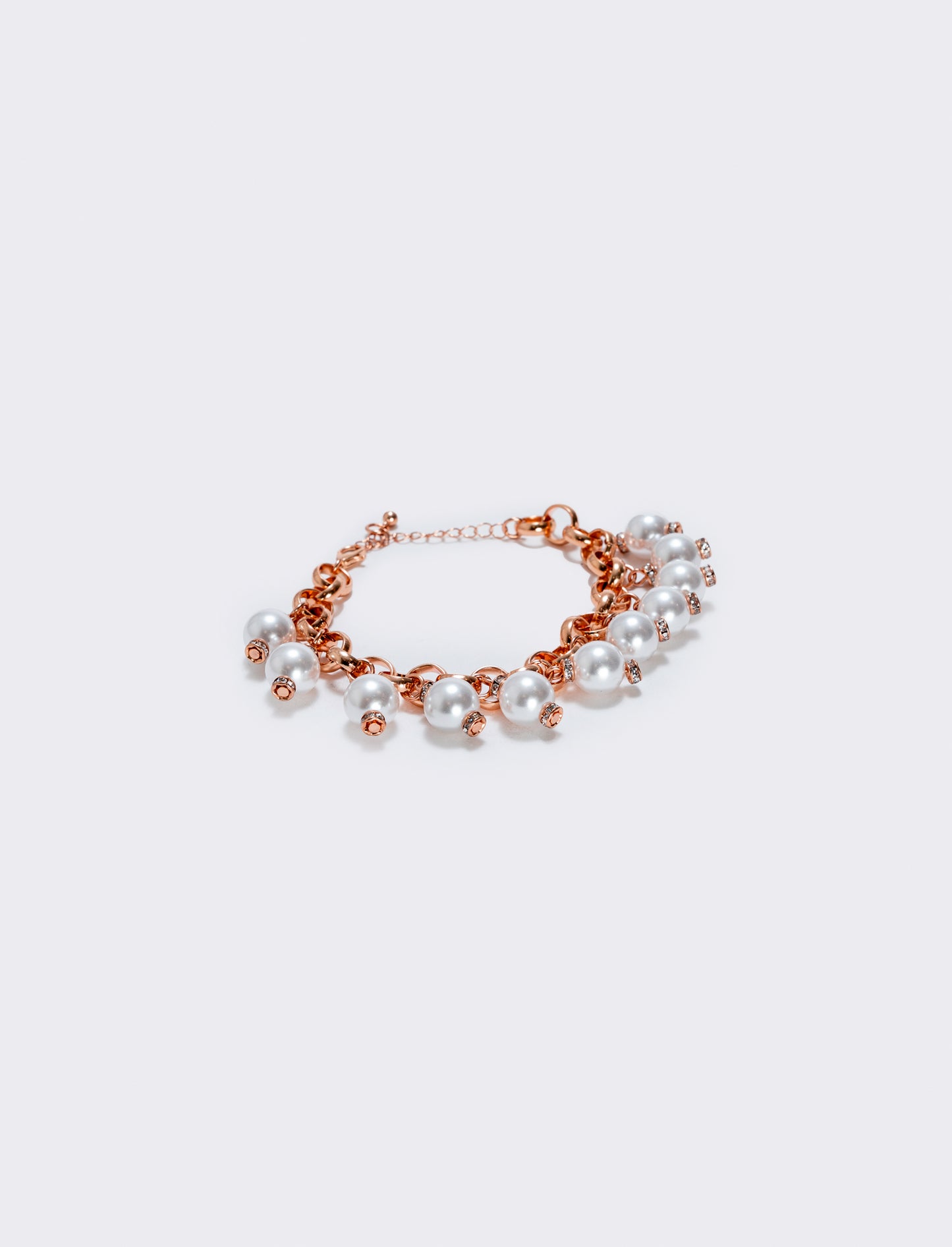Elegant bead and chain bracelet - Gold
