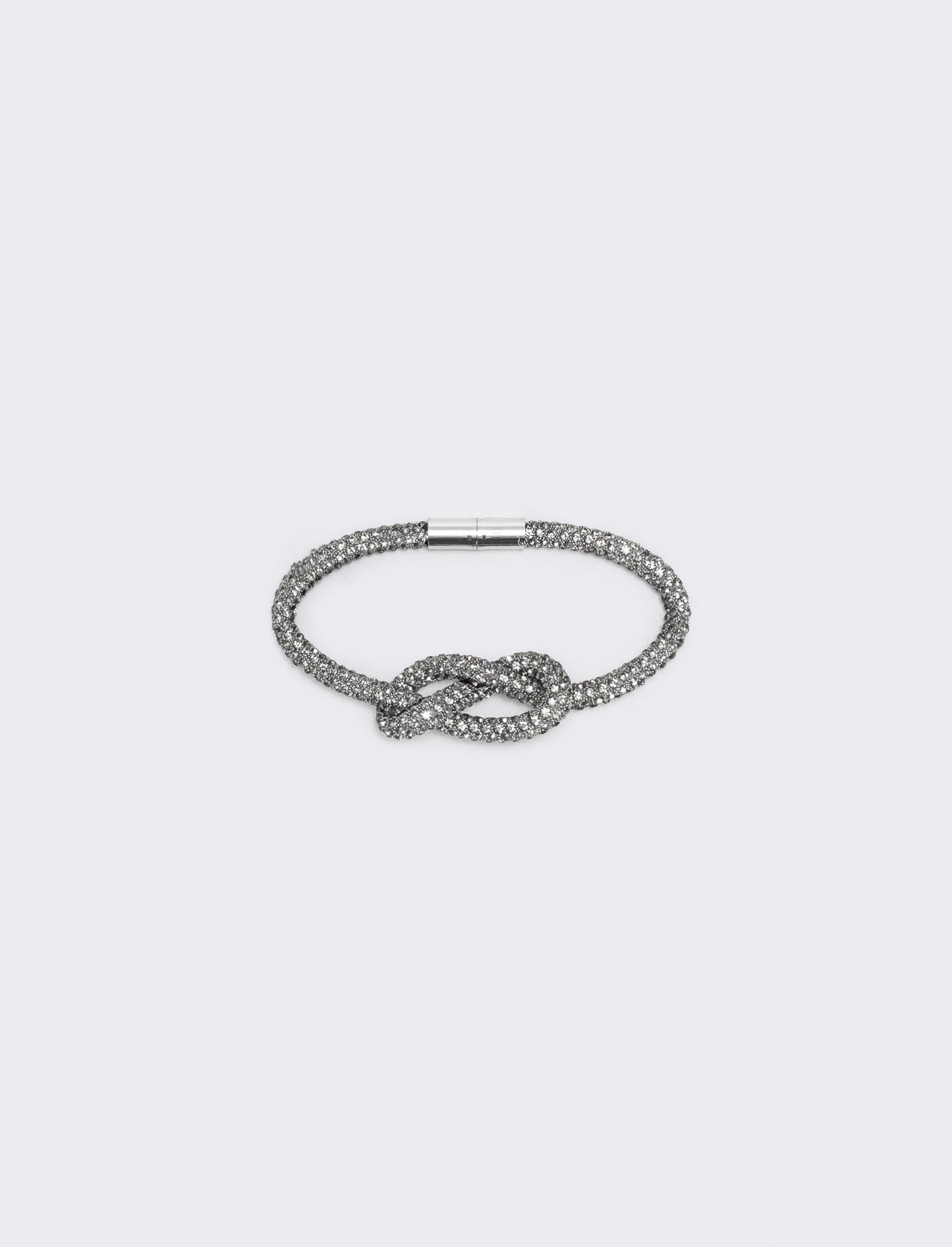 Bracciale strass con nodo tubolare - Trasparente