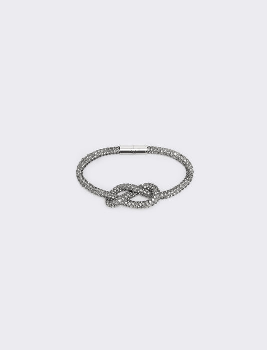 Bracciale strass con nodo tubolare - Trasparente