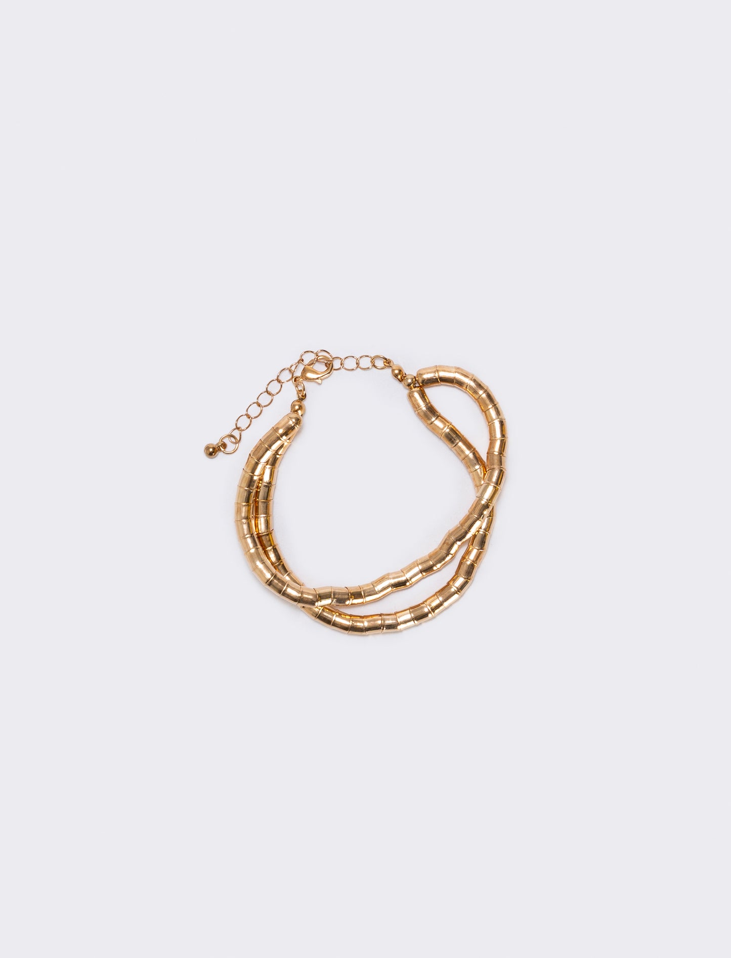 Bracciale doppio filo effetto snake - Oro