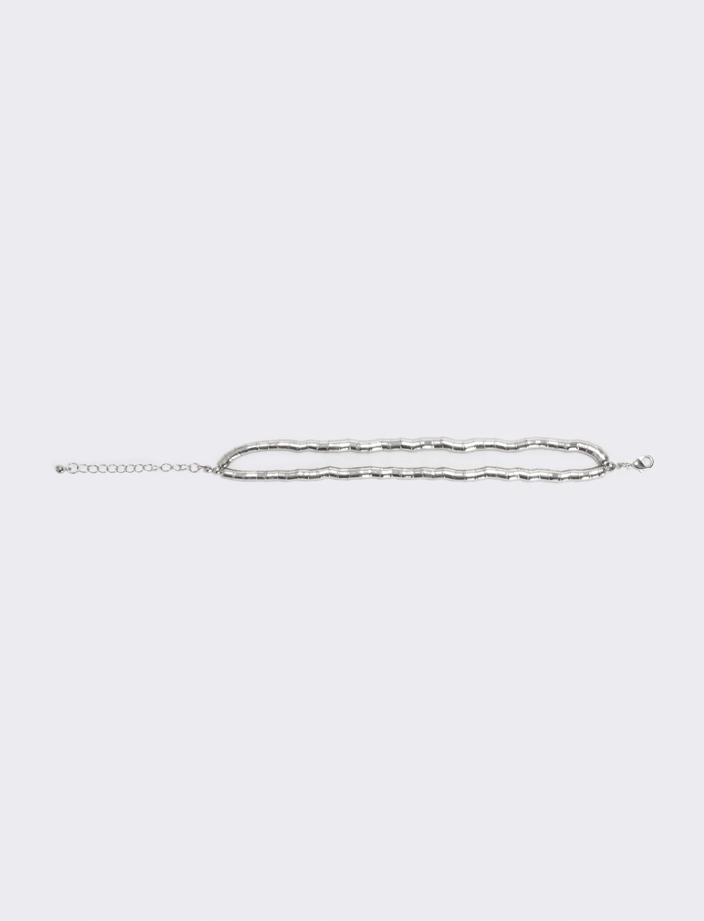 Bracciale doppio filo effetto snake - Argento