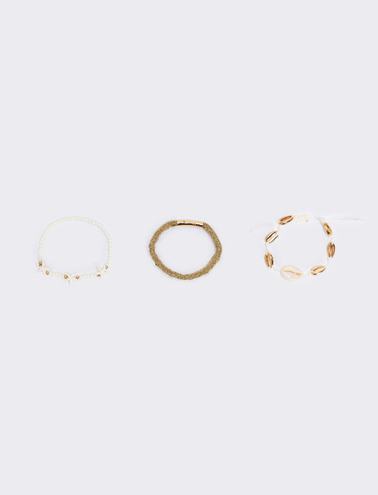 Shell and Starfish Bracelets - Gold