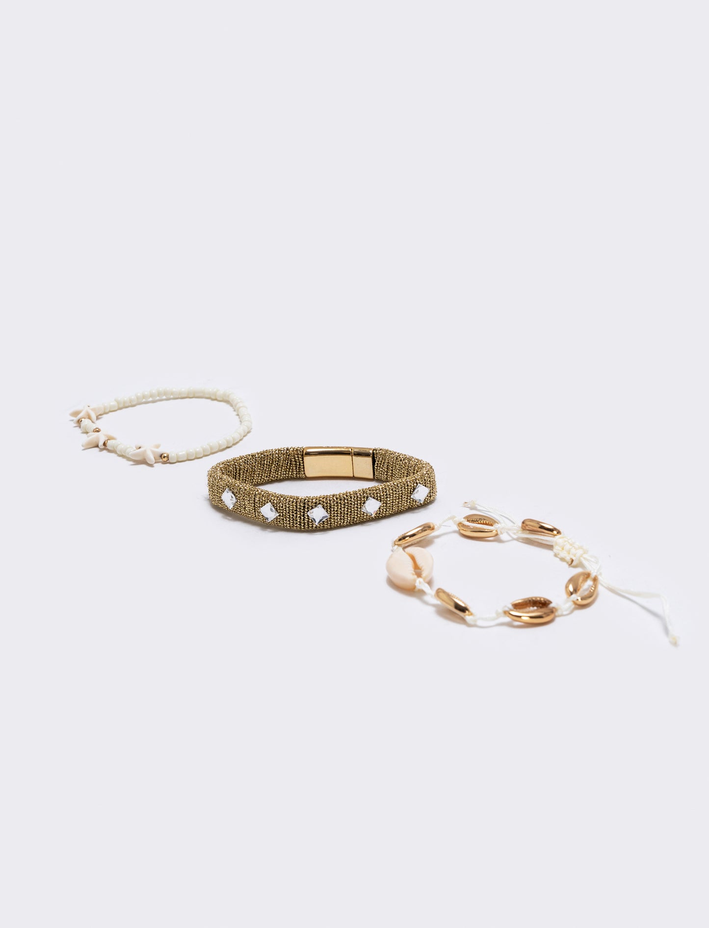 Shell and Starfish Bracelets - Gold