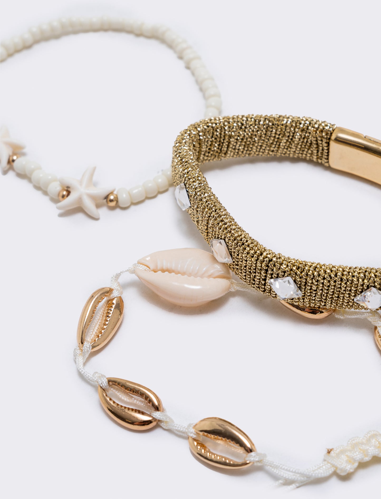 Shell and Starfish Bracelets - Gold