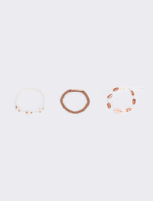 Shell and Starfish Bracelets - Gold