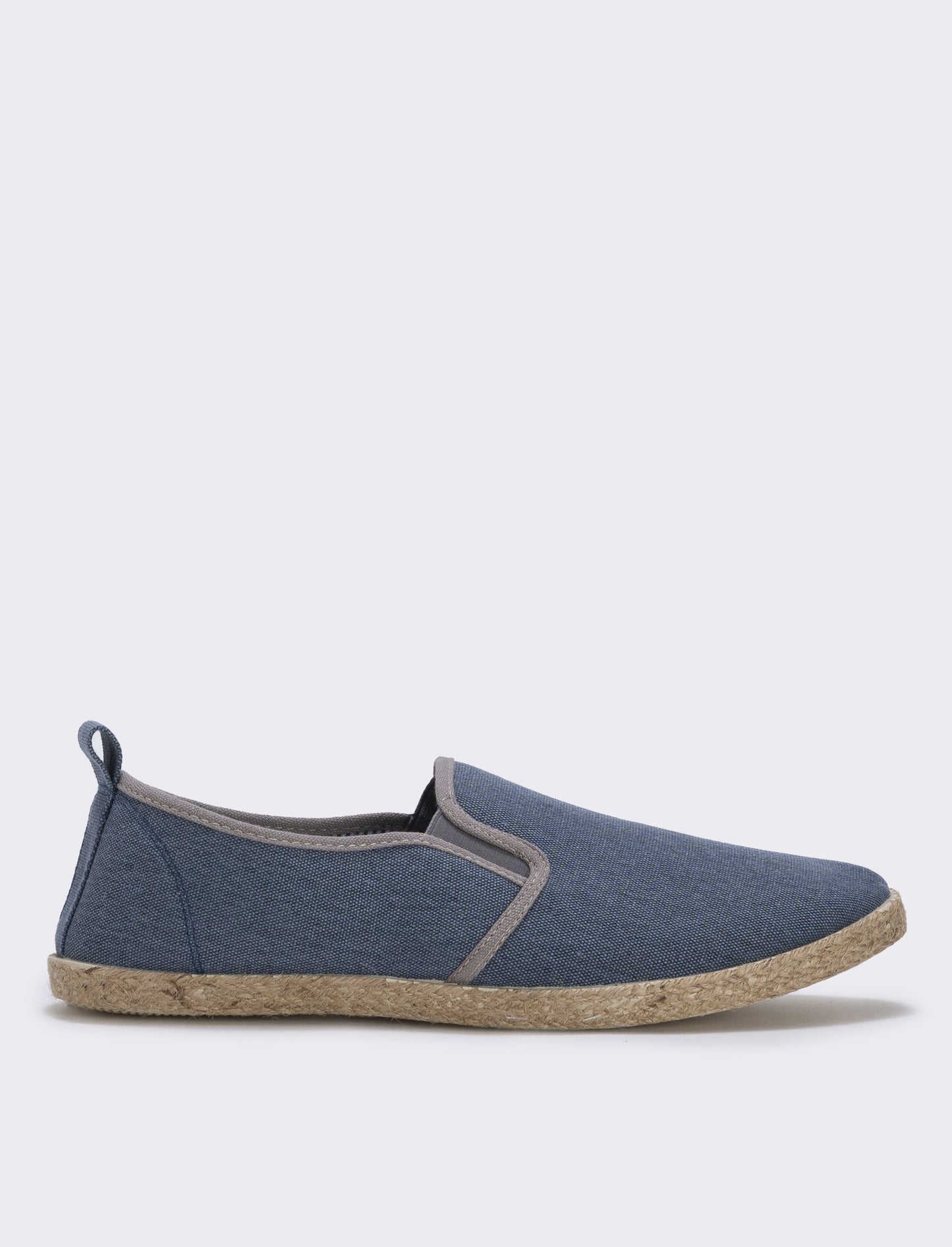 Denim effect canvas espadrilles for men - Blue