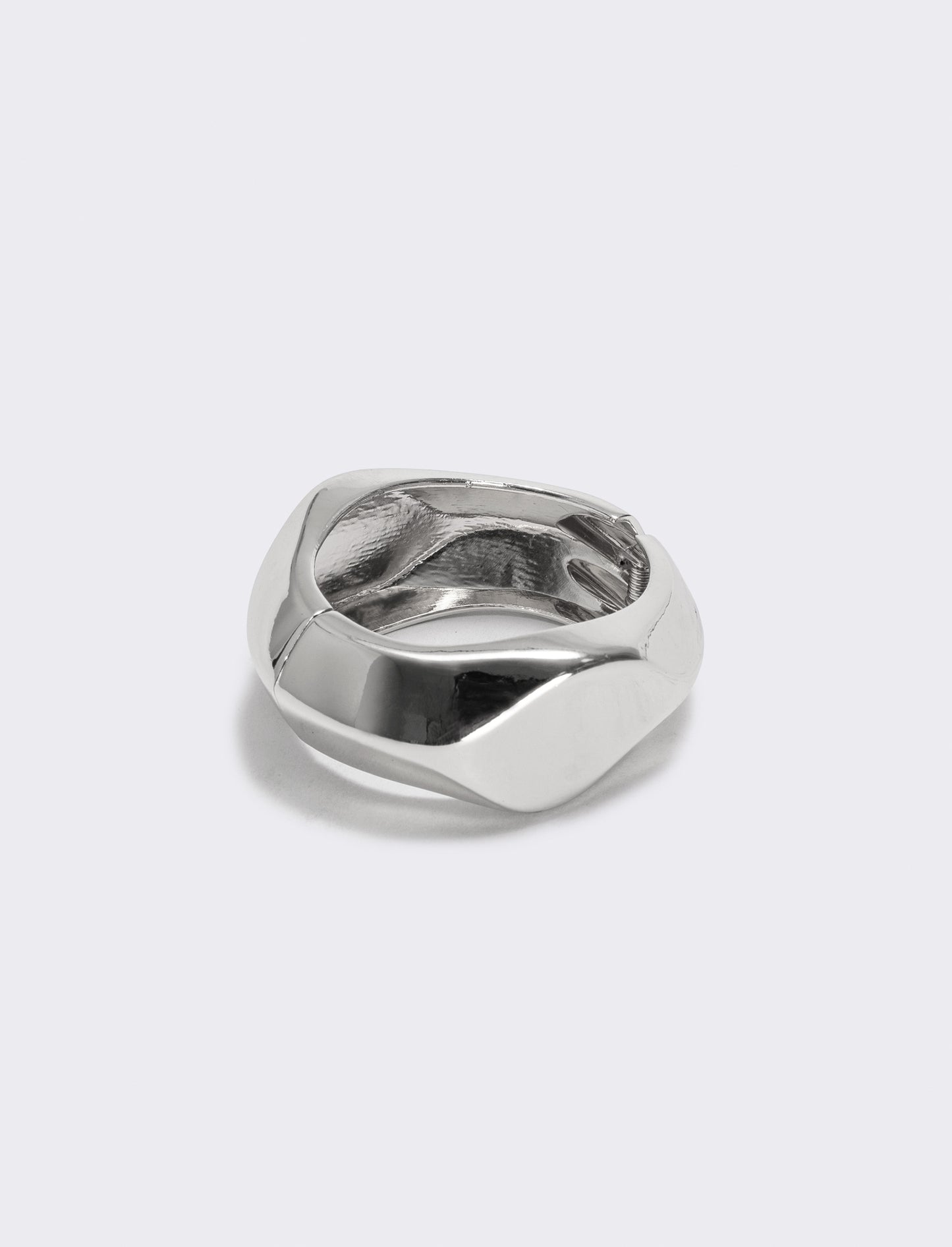 Bracciale rigido doppio martellato - Argento