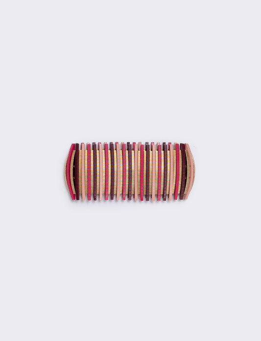 Bracciale elastico con barrette colorate - Rosa