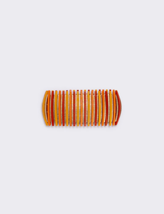 Bracciale elastico con barrette colorate - Arancio