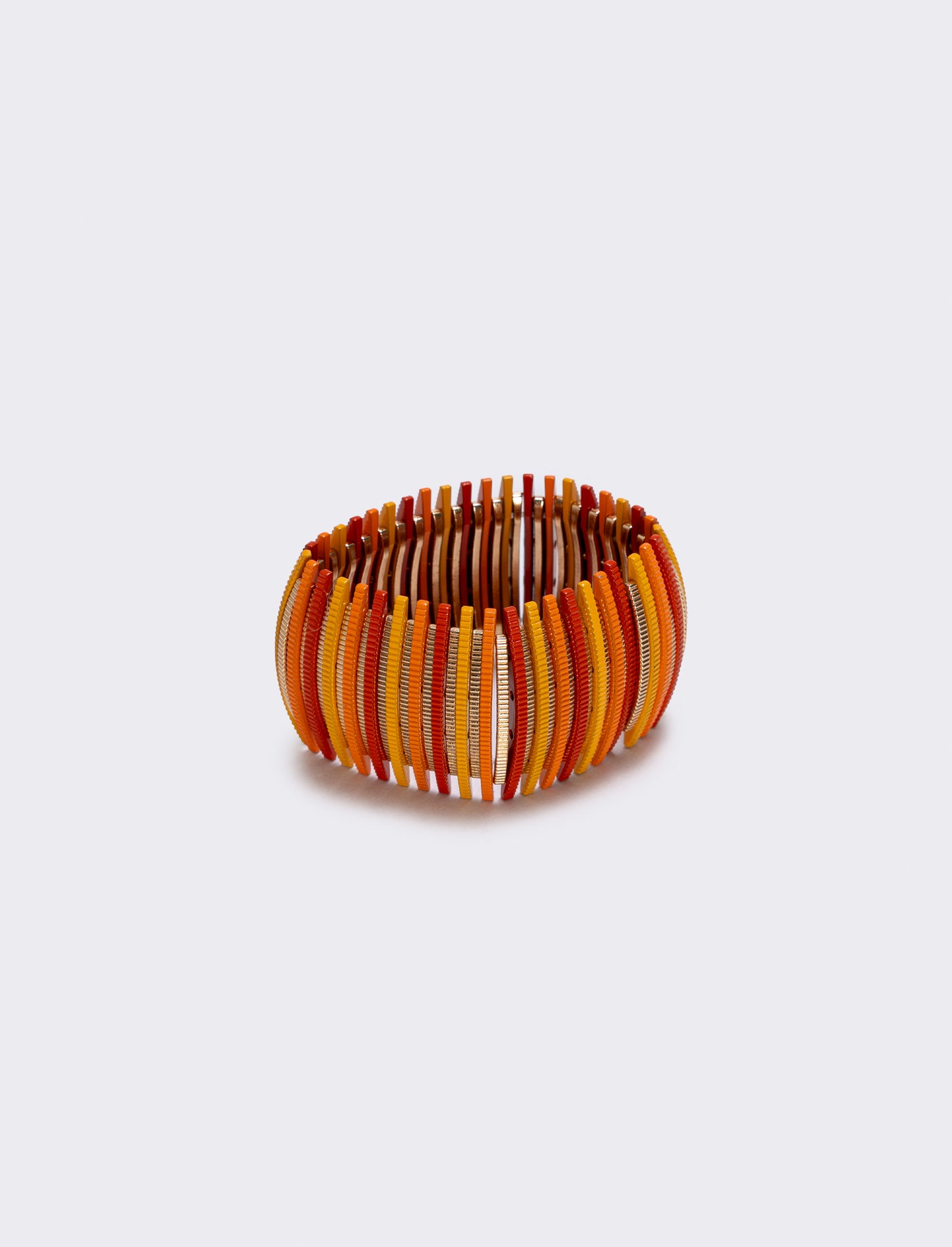 Bracciale elastico con barrette colorate - Arancio