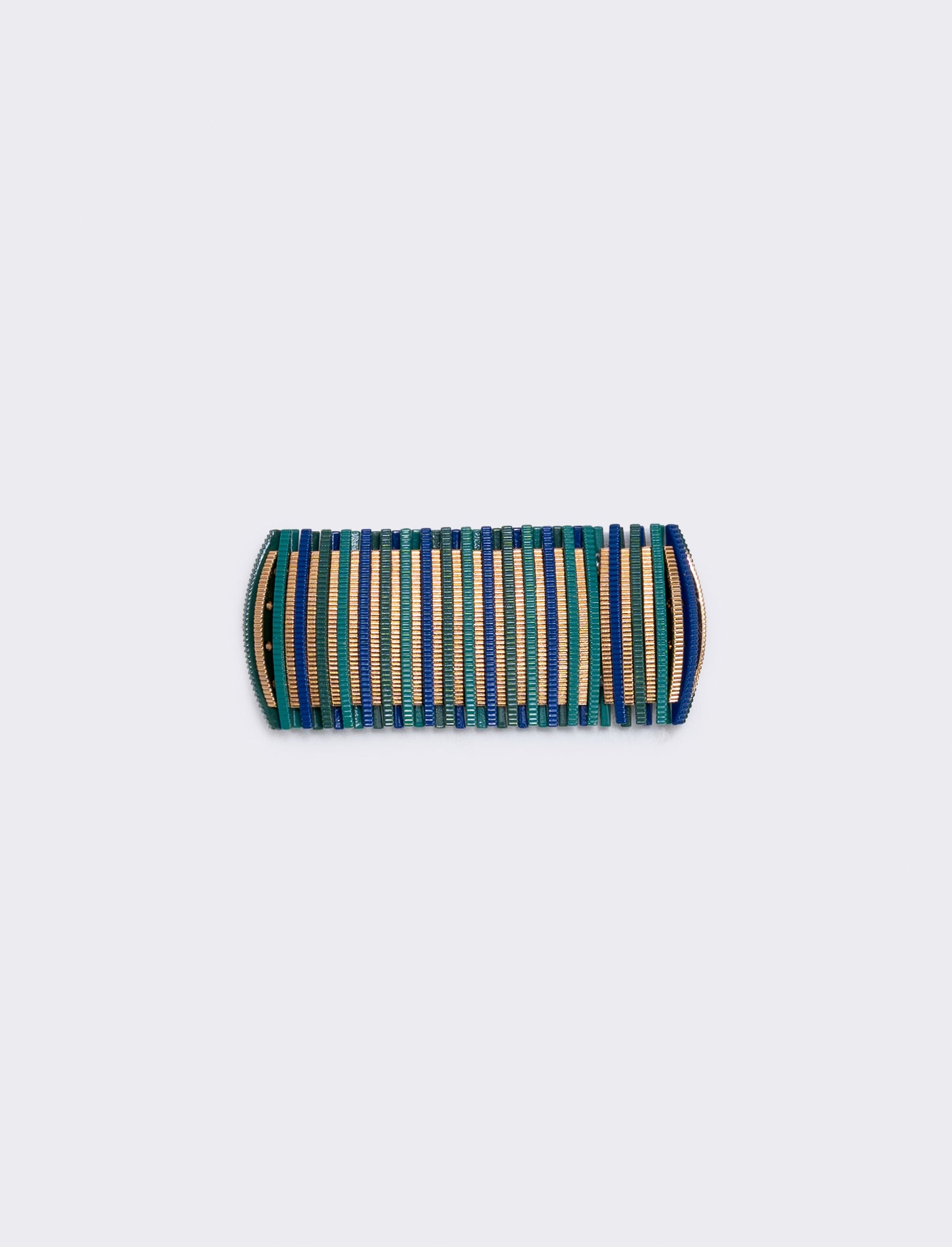 Bracciale elastico con barrette colorate - Blu
