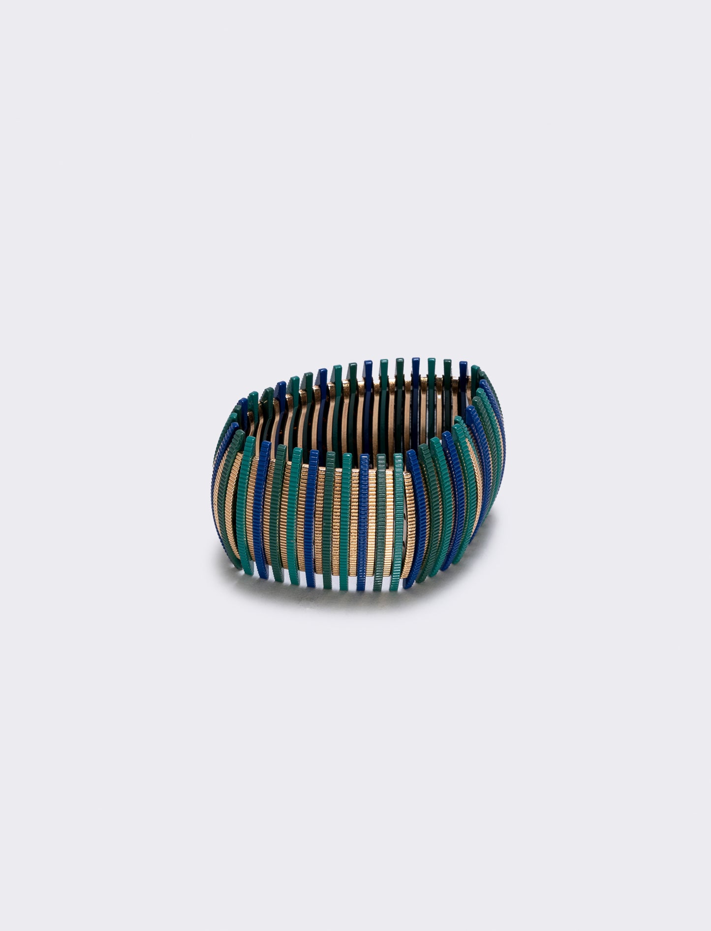 Bracciale elastico con barrette colorate - Blu