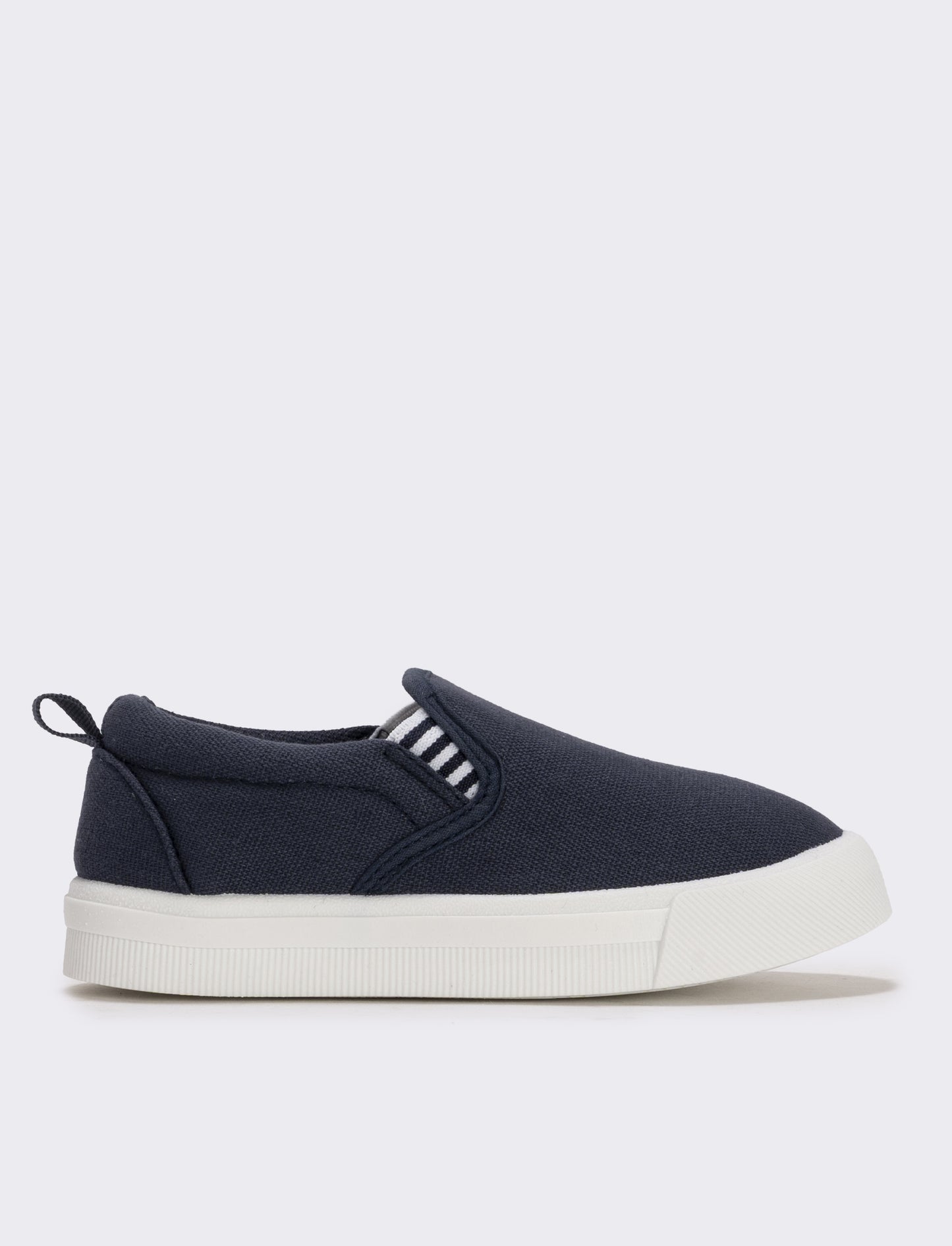 Slip-on blu in denim con elastici - Blu