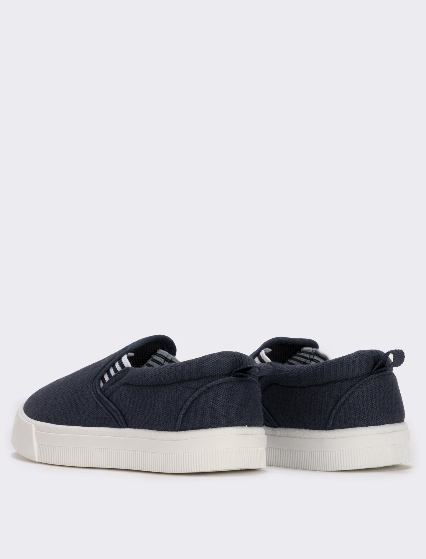Slip-on blu in denim con elastici - Blu
