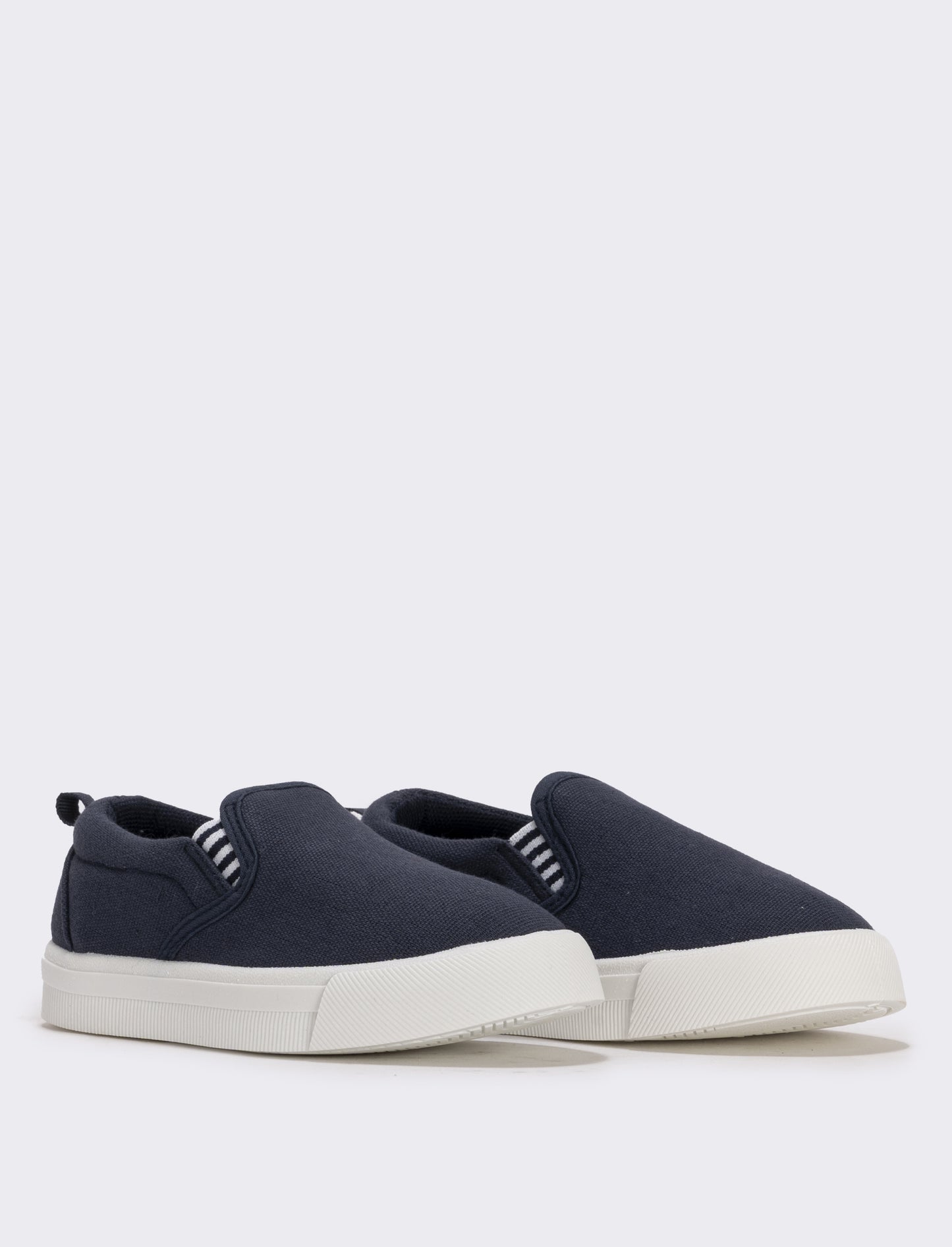 Slip-on blu in denim con elastici - Blu