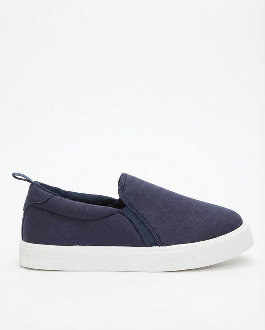 Slip-on in canvas per bambini, due colori - Blu