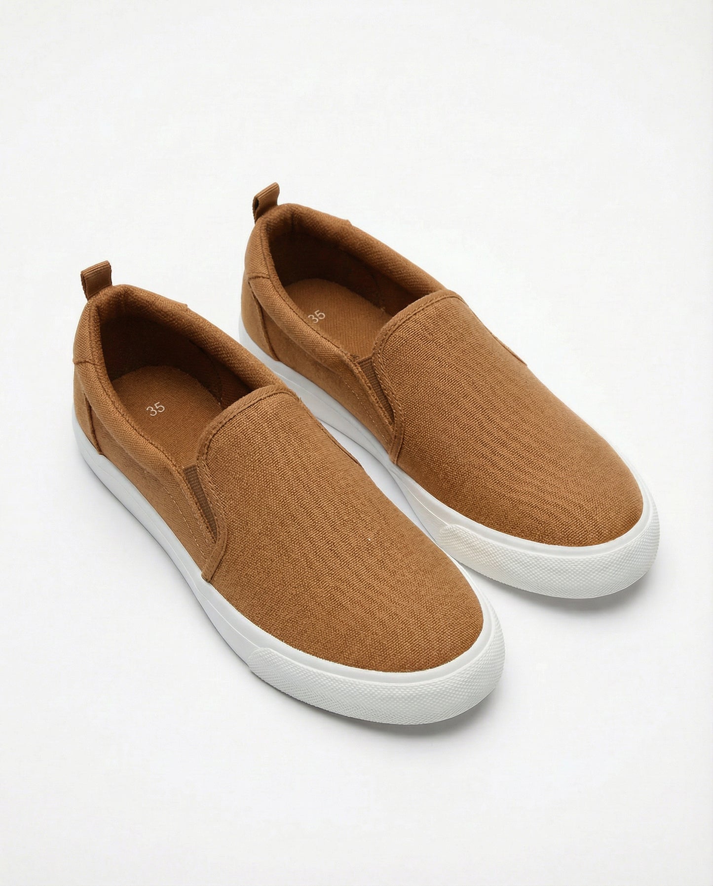 Kids' Canvas Slip-Ons, Two Colors - BROWN