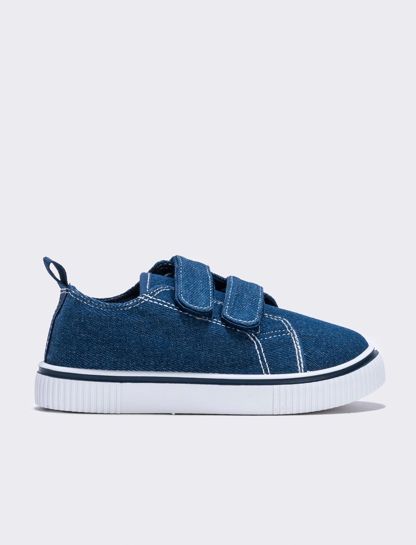 Scarpa in denim con doppio strappo bambino - Denim